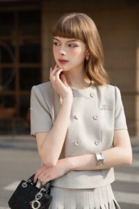 Áo blazer cổ tàu